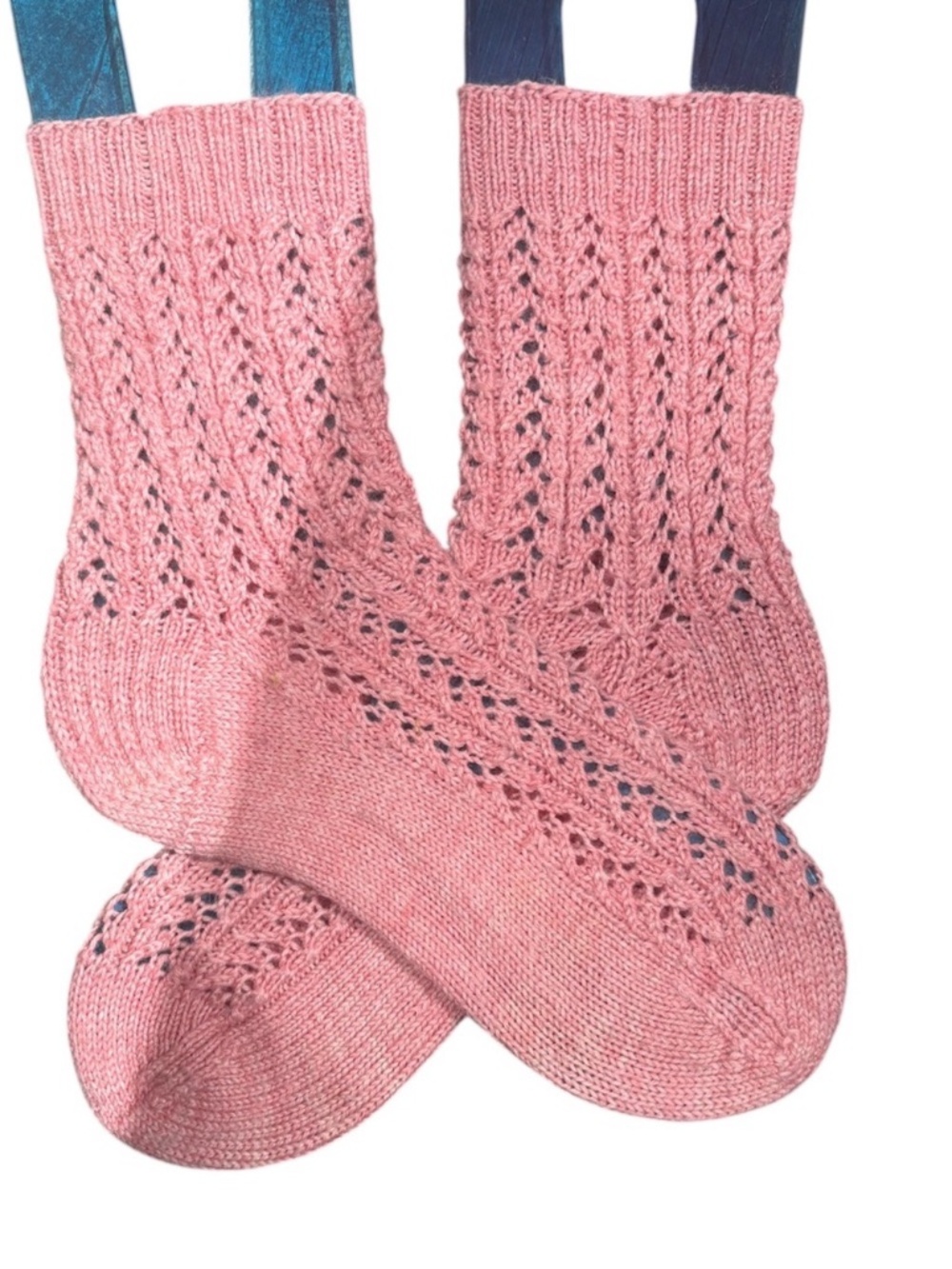 Hand Knit Merino Wool Lace Socks